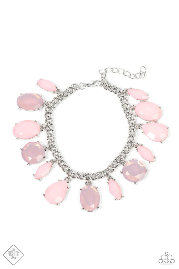 Serendipitous Shimmer - Pink Bracelet-Paparazzi