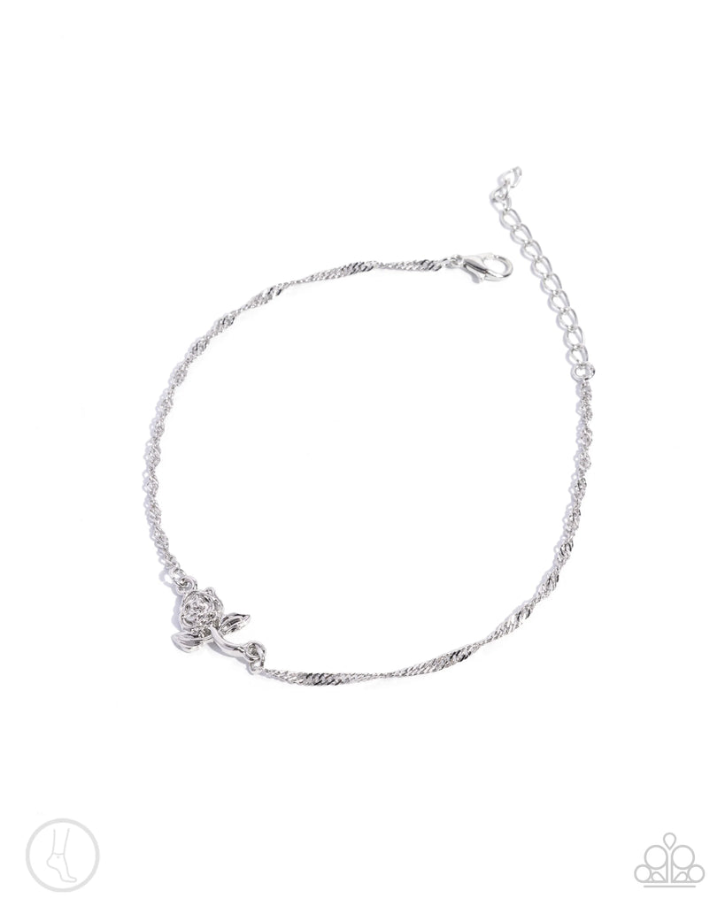 Rose review - Silver Anklet-Paparazzi