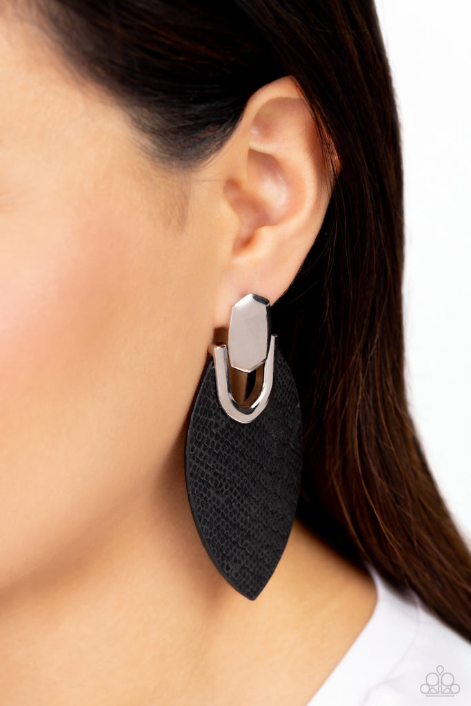 Wildly Workable -Black Paparazzi Earrings - The Sassy Sparkle