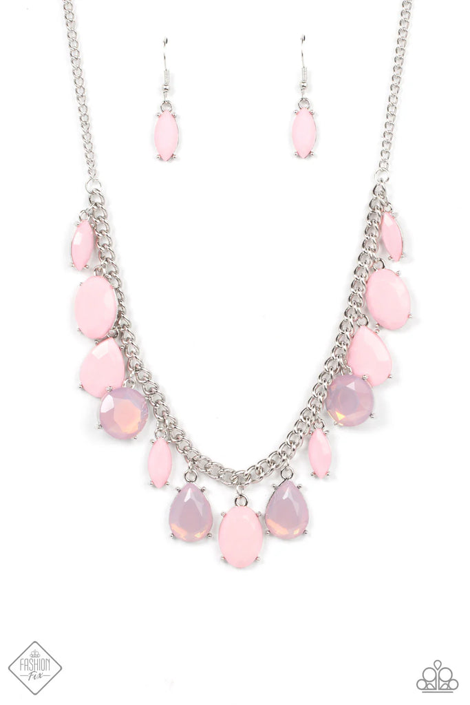 Fairytale Fortuity - Pink Necklace-Paparazzi