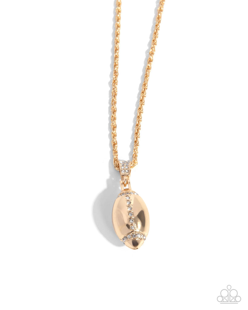 Football Future - Gold Urban Necklace-Paparazzi