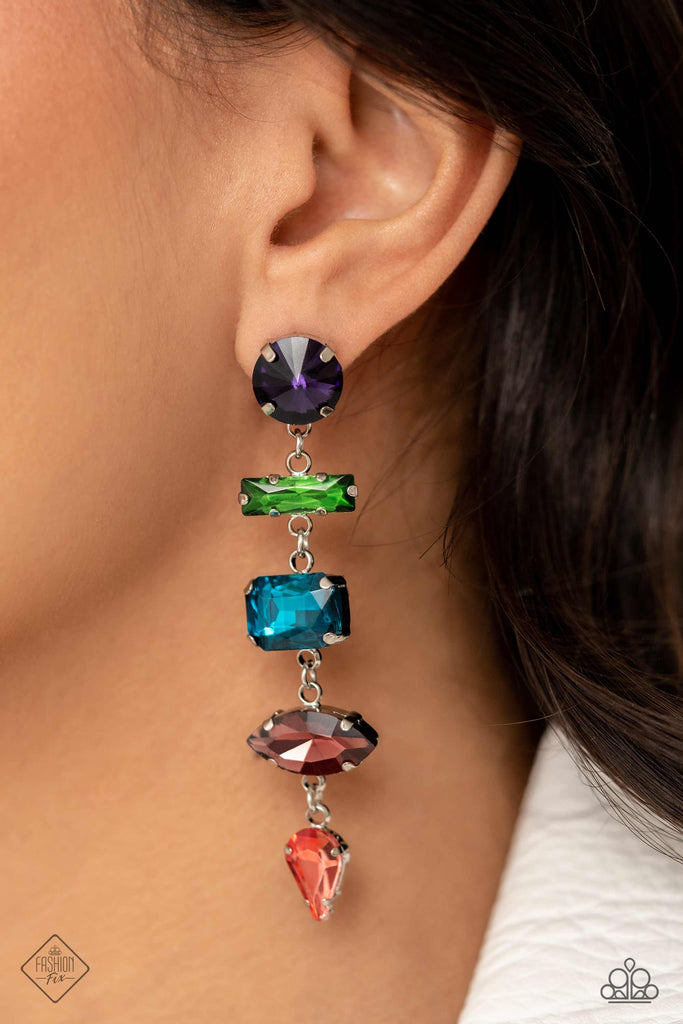 Connected Confidence - Multi Post Earring-Paparazzi