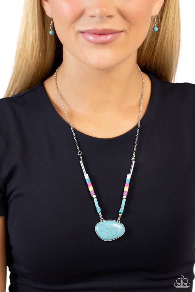 Seize the Sahara - Multi Stone Necklace-Paparazzi