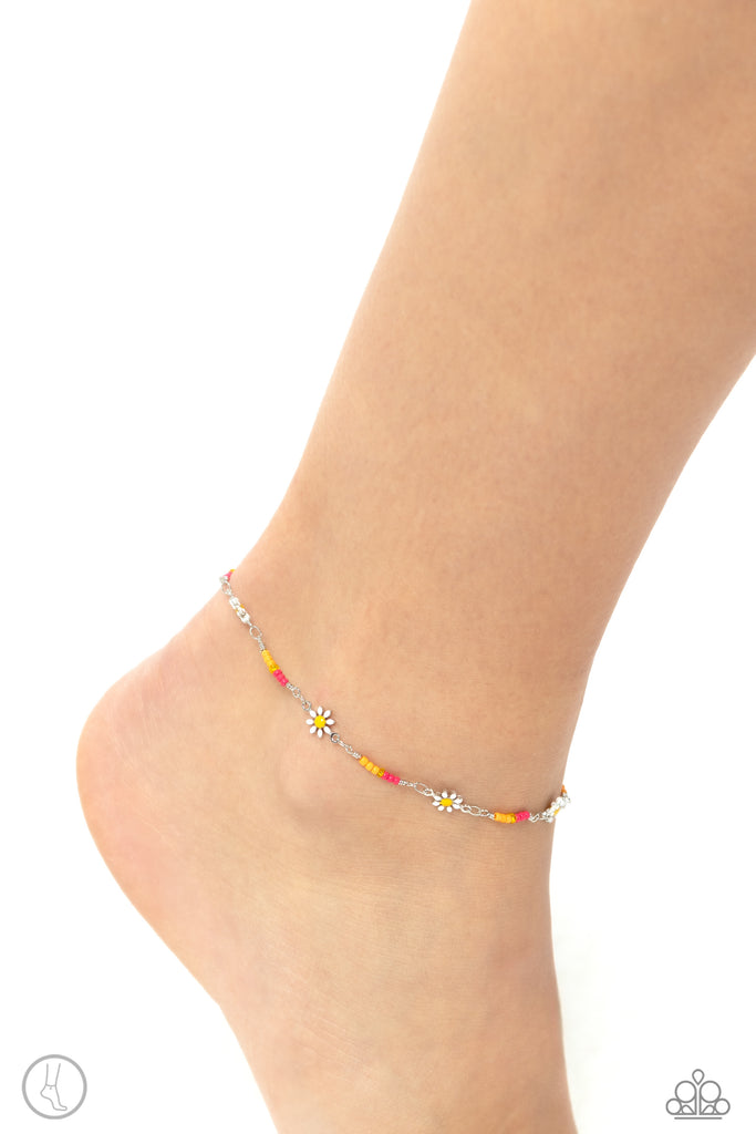 Sweetest Daydream - Pink Anklet-Paparazzi - The Sassy Sparkle