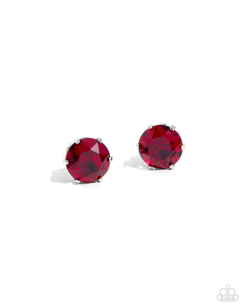PRE-ORDER Breathtaking Birthstone - Red Paparazzi Earring - The Sassy Sparkle