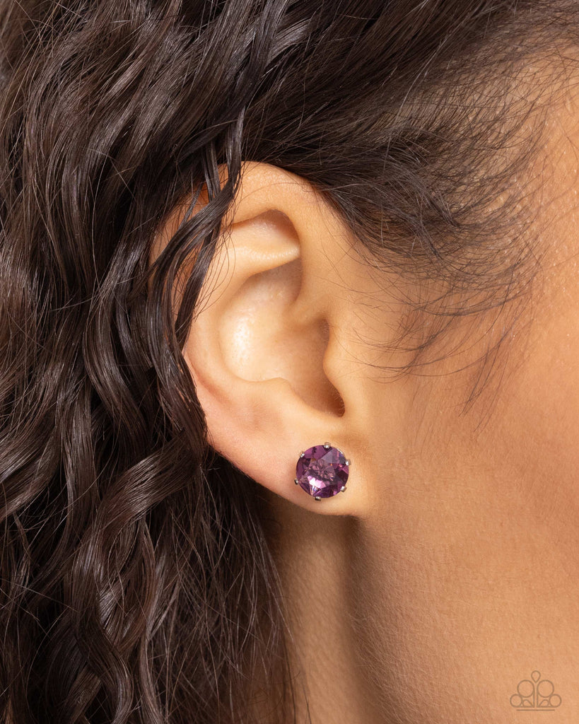 PRE-ORDER Breathtaking Birthstone - Purple Paparazzi Earring - The Sassy Sparkle