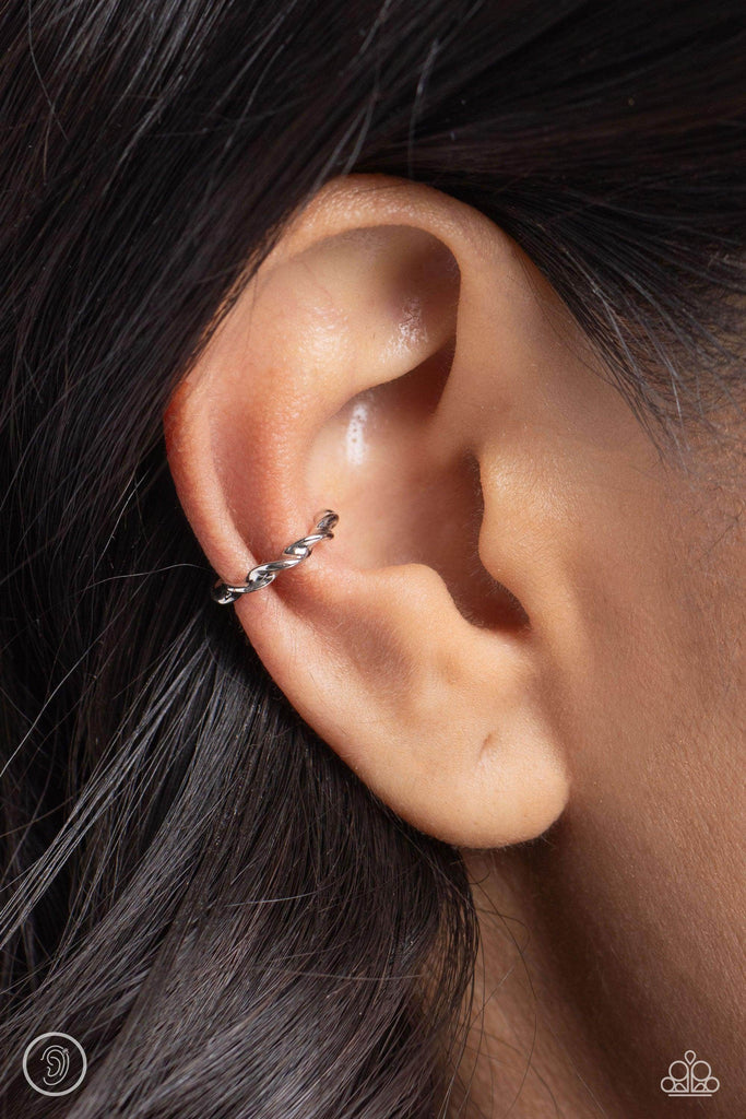 Hey, Hot CUFF! - Silver Ear Cuff Earring-Paparazzi