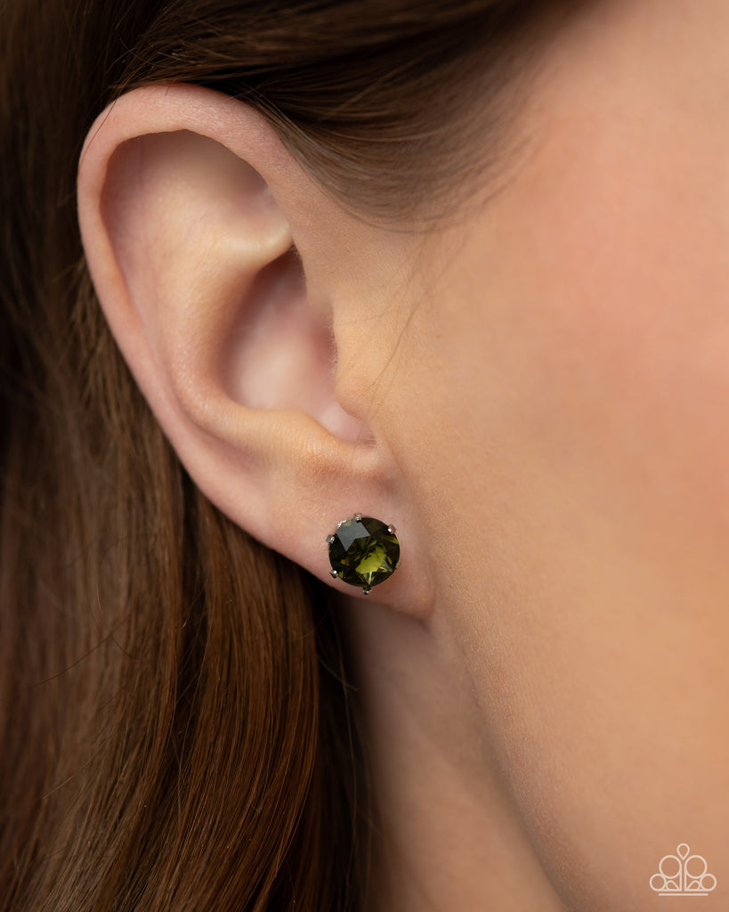 PRE-ORDER  Breathtaking Birthstone - Green Paparazzi Earring - The Sassy Sparkle