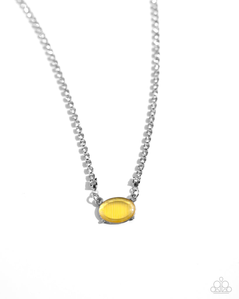 Dynamic Delicacy - Yellow Paparazzi Necklace - The Sassy Sparkle
