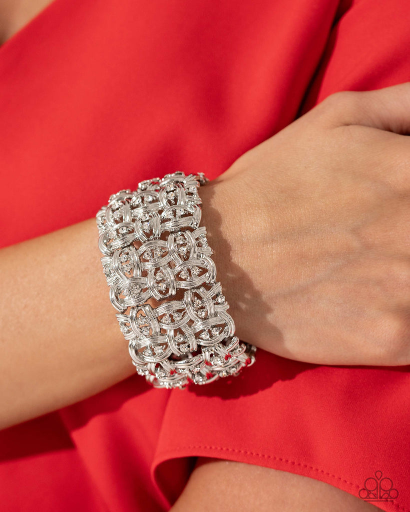 Woven Wardrobe - White Bracelet-Paparazzi