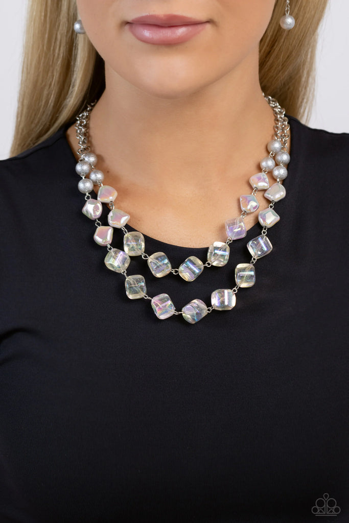 Eclectic Embellishment - Silver Necklace-Paparazzi