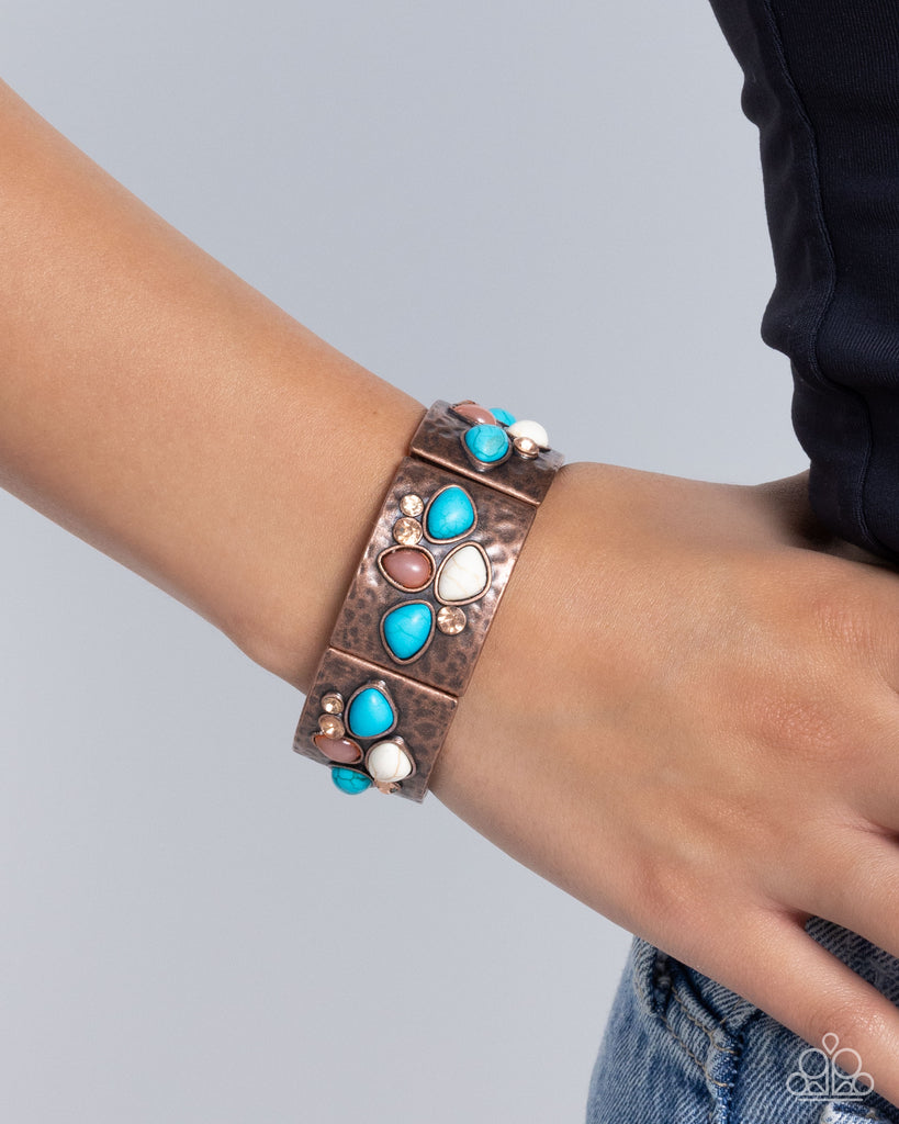 Folksy Fame - Copper Bracelet-Paparazzi