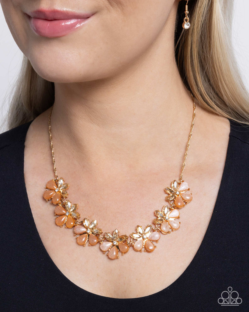 Consistent Chic - Orange Necklace-Paparazzi