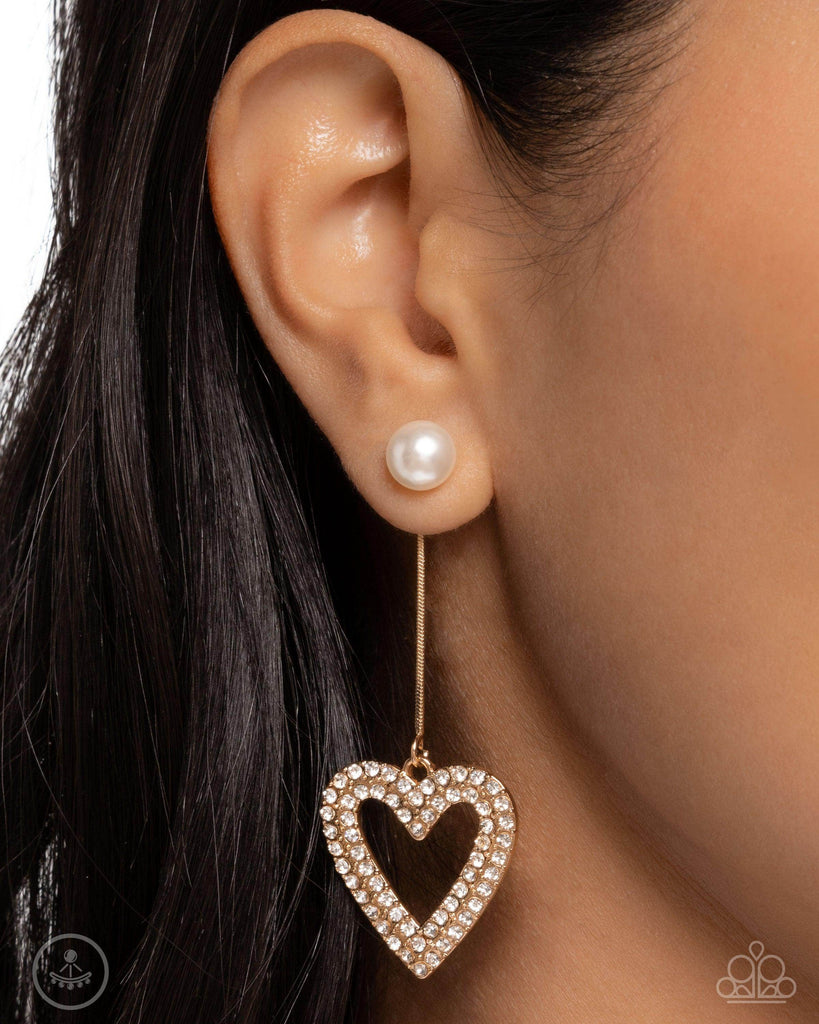 Valentines Vision - Gold Earring-Paparazzi