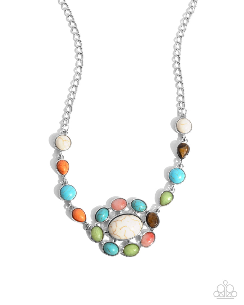 Enigmatic Ease - Multi Necklace-Paparazzi - The Sassy Sparkle