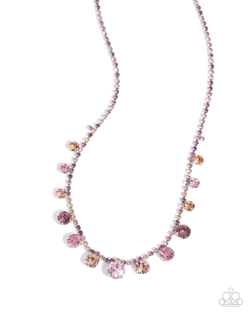 Colorful Countess - Pink Necklace-Paparazzi