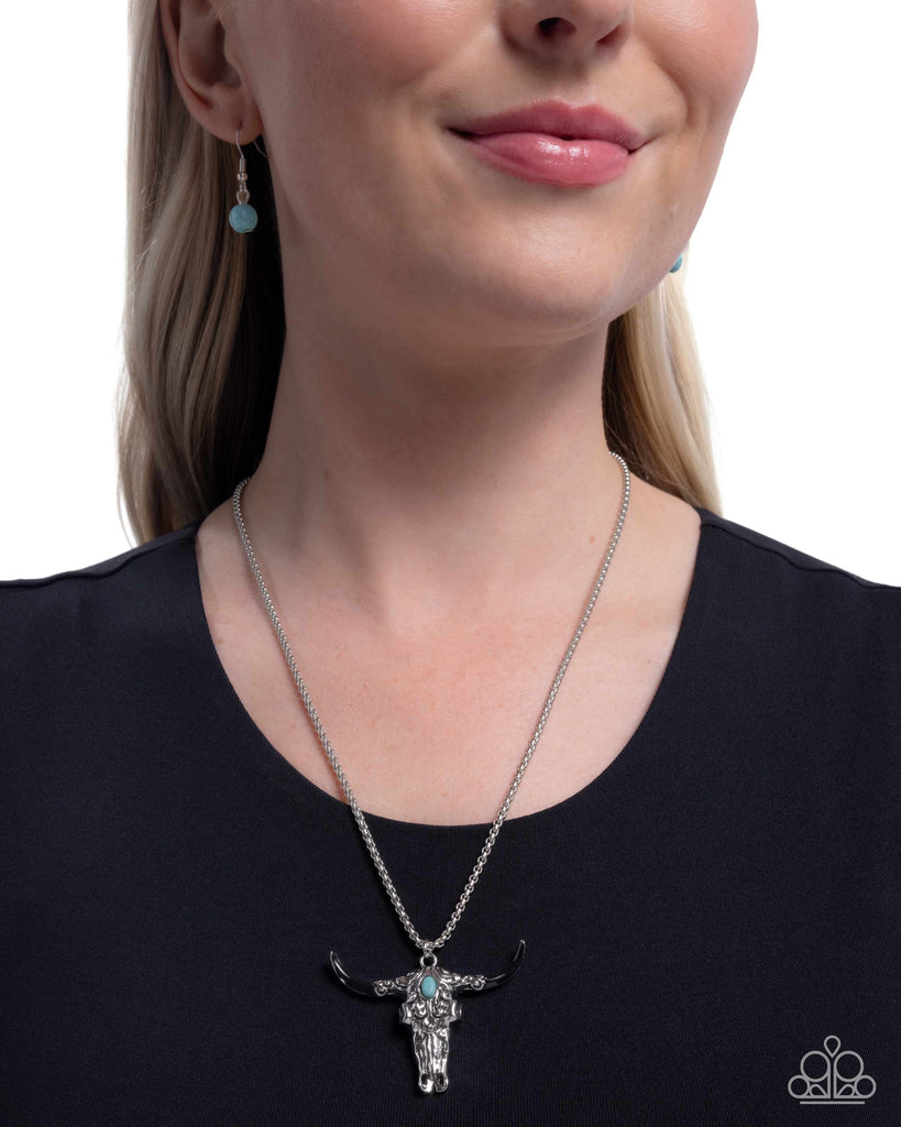 Longhorn Legacy - Black Stone Necklace-Paparazzi