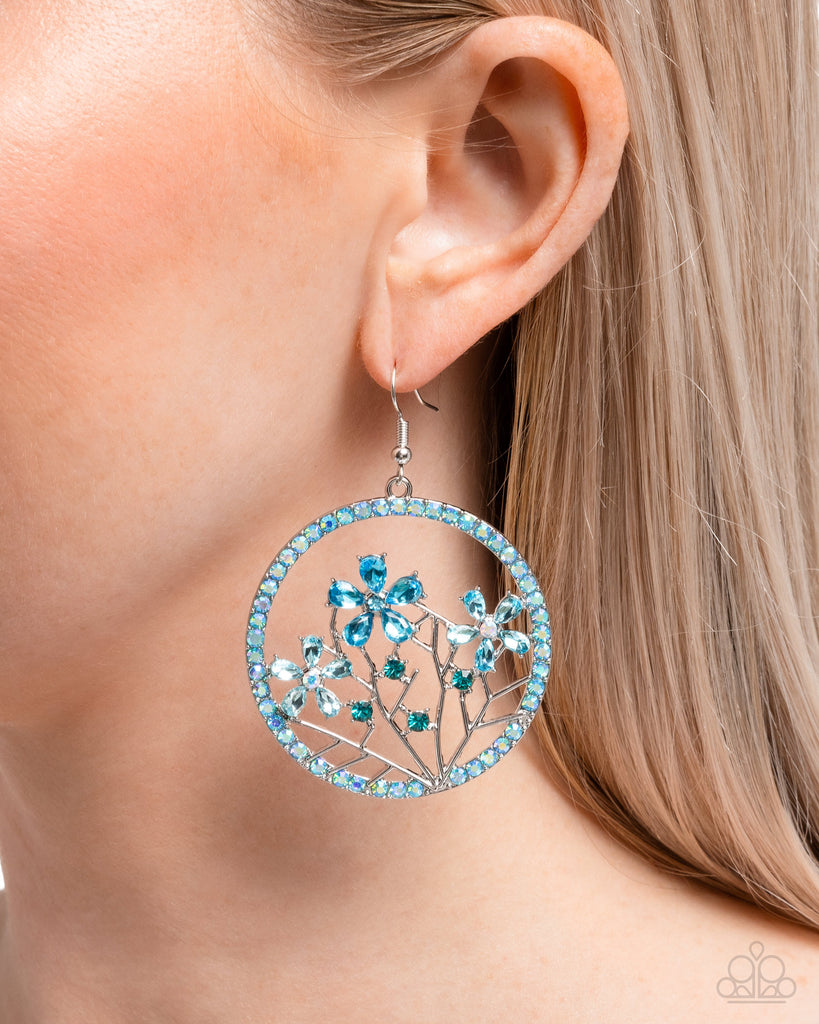 Basic Bouquet - Blue Earring-Paparazzi