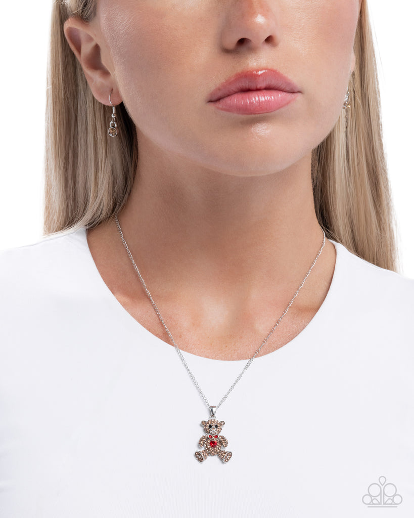 Twinkling Teddy - Multi Necklace-Paparazzi