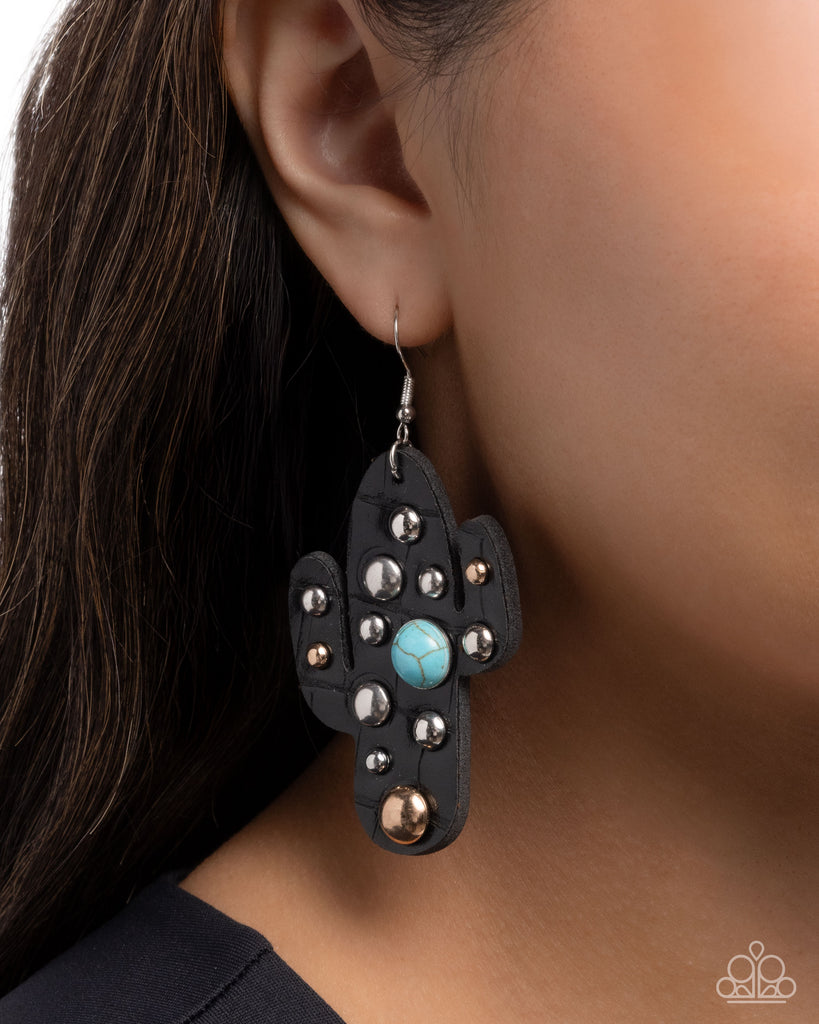 Cactus Cache - Multi Stone Earring-Paparazzi