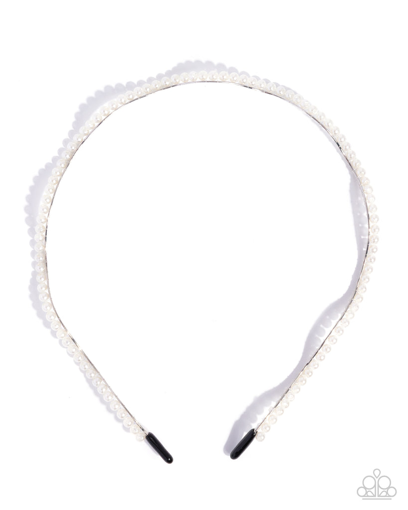 Palatable Pearls - White Pearl Headband-Paparazzi