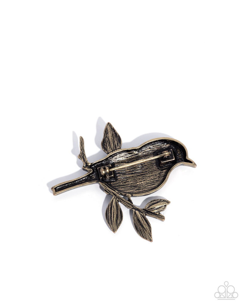 Soothing Sparrow - Multi Brooch-Paparazzi