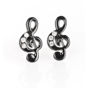 Starlet Shimmer - Assorted Colors Treble Clef Earring-Set of 5-Paparazzi