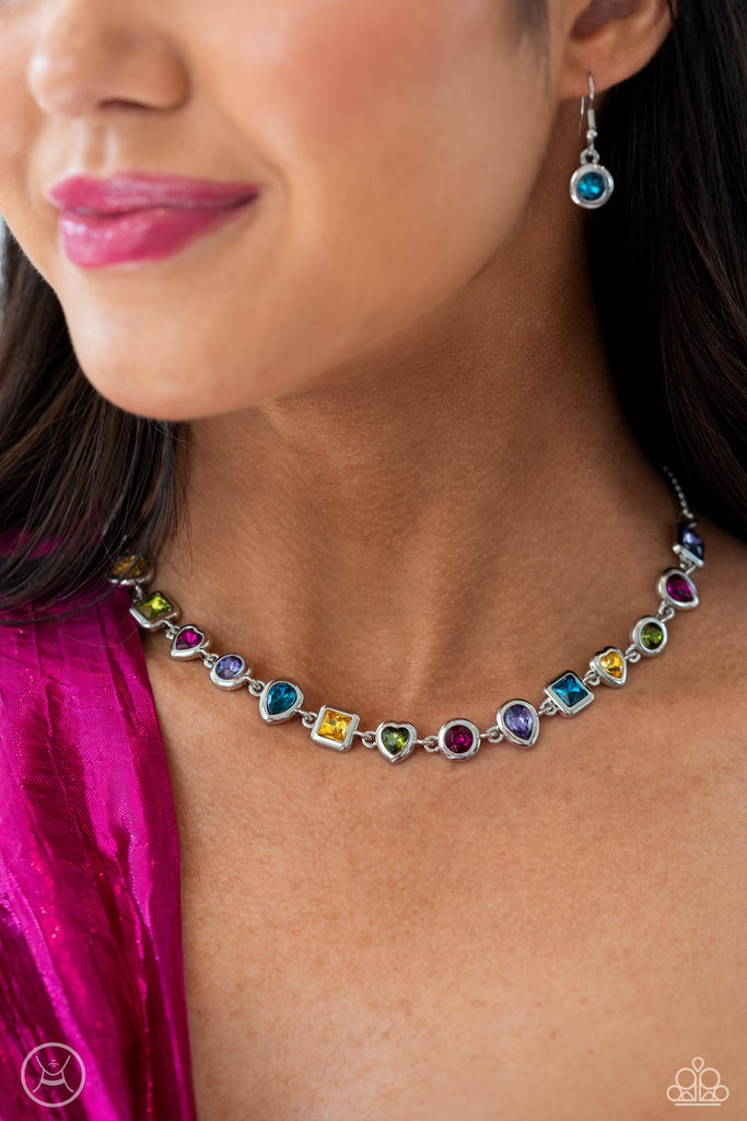 Abstract Admirer-Multi Necklace-Paparazzi - The Sassy Sparkle