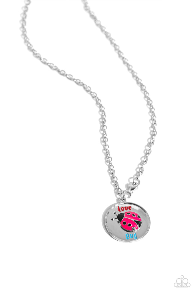 Lively Love Bug - Red Necklace-Paparazzi