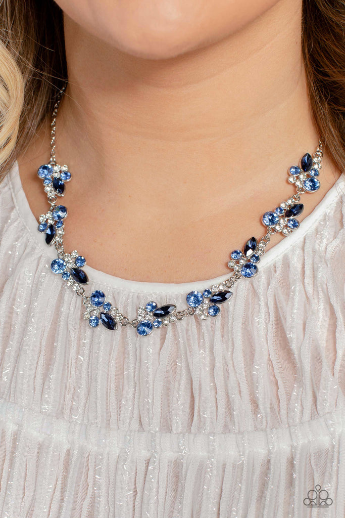 Swimming in Sparkles - Blue Paparazzi Necklace - The Sassy Sparkle