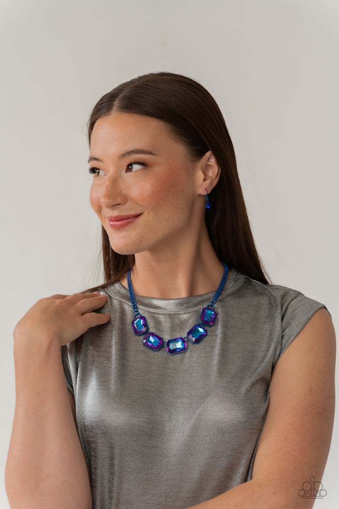 Emerald City Couture - Blue Paparazzi Necklace - The Sassy Sparkle