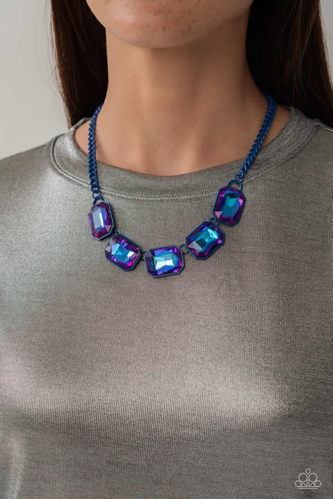 Emerald City Couture - Blue Paparazzi Necklace - The Sassy Sparkle