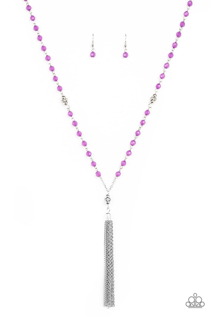 Tassel Takeover - Purple Necklace-Paparazzi - The Sassy Sparkle
