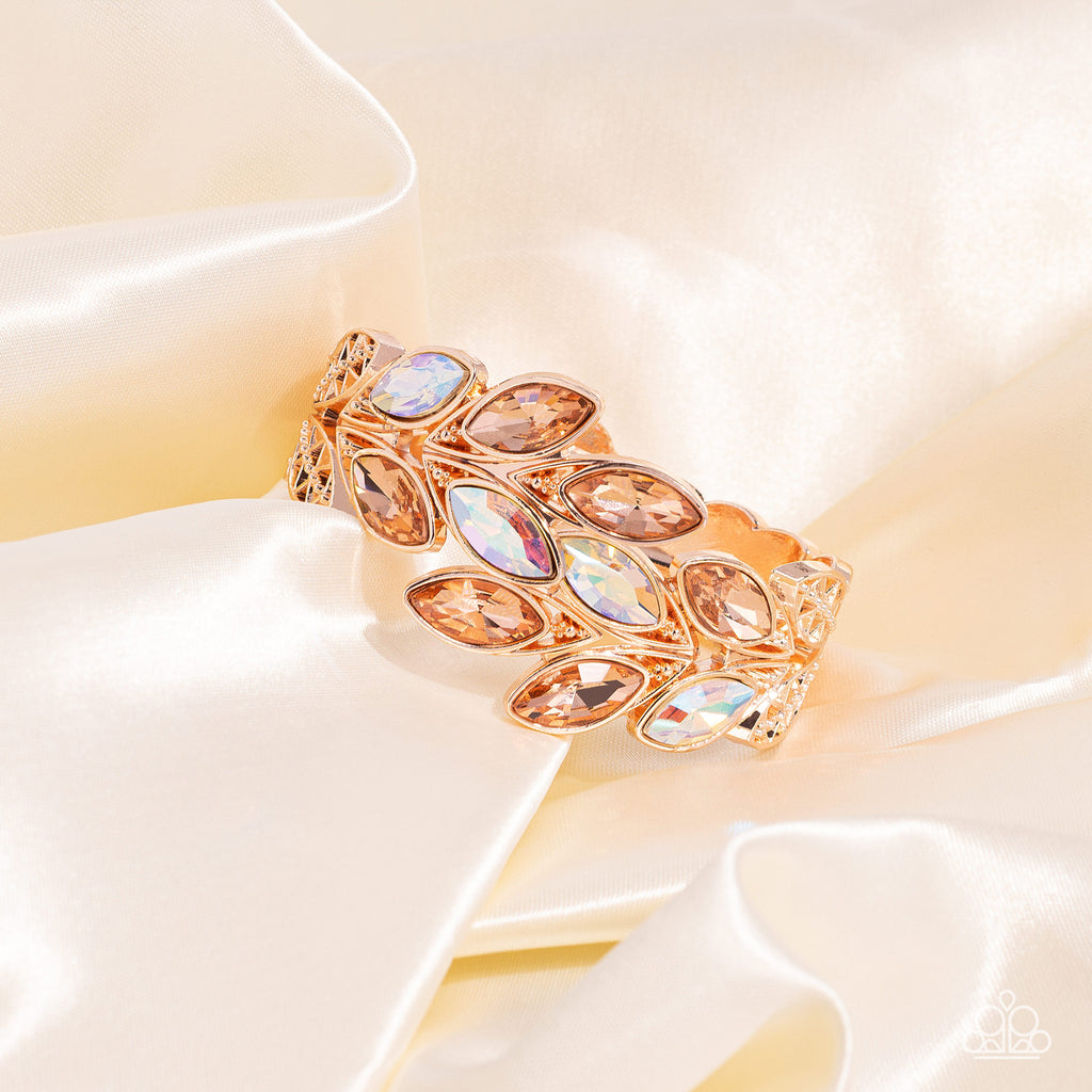 Luminous Laurels - Rose Gold Paparazzi Bracelet - The Sassy Sparkle