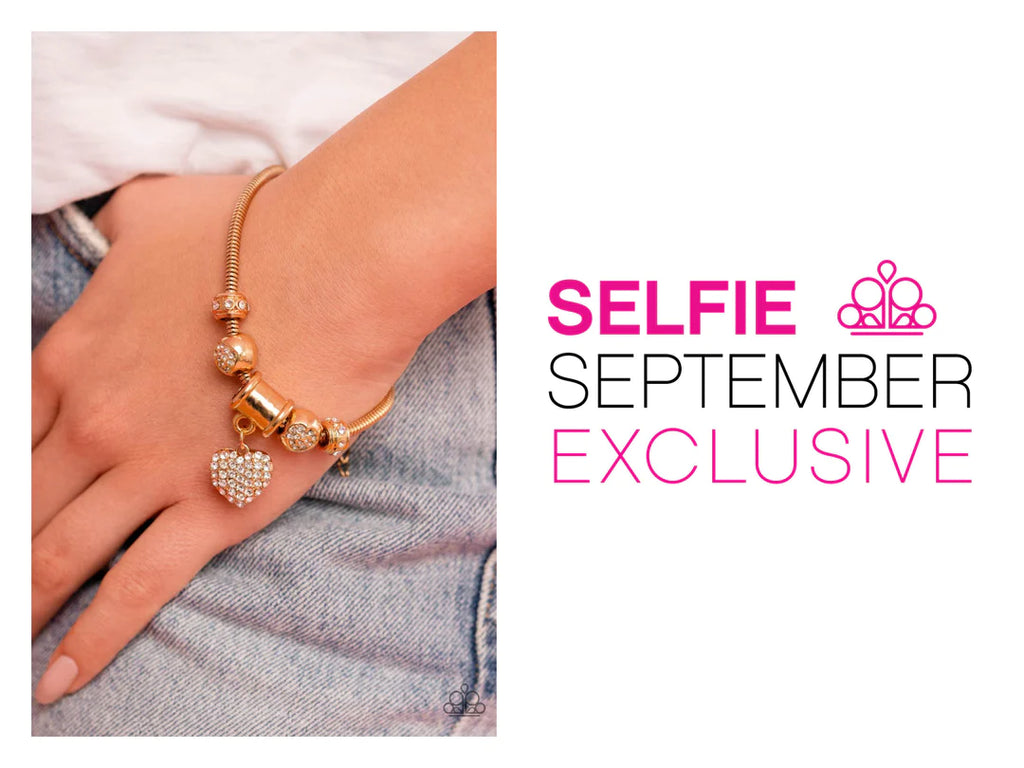 Suitor Sequence - Gold Bracelet-Paparazzi-Exclusive Selfie September 2023 - The Sassy Sparkle