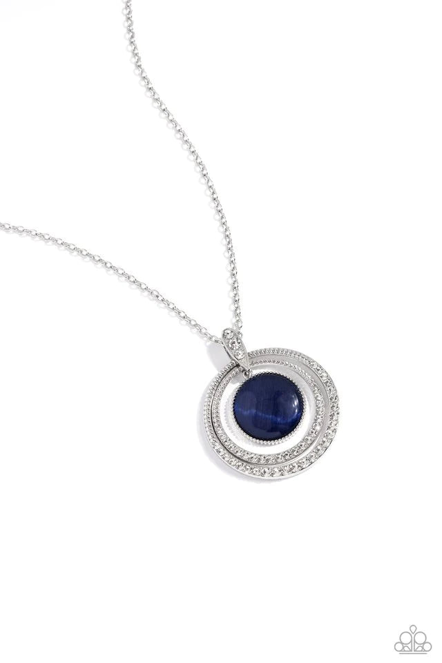 Cat’s Eye Couture - Blue Necklace-Paparazzi - The Sassy Sparkle