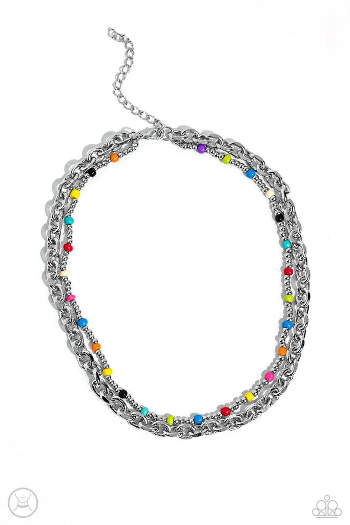 A Po of Color - Multi Choker Necklace-Paparazzi - The Sassy Sparkle