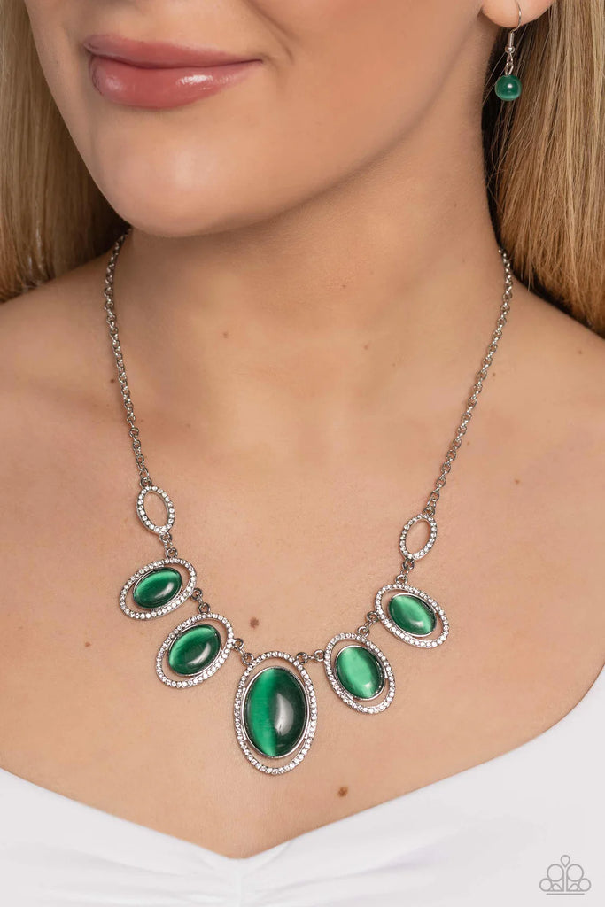 A BEAM Come True - Green Necklace-Paparazzi - The Sassy Sparkle