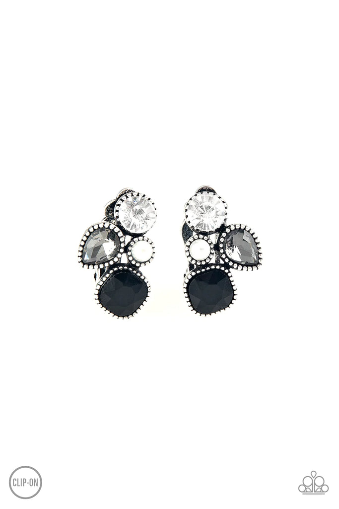 Super Superstar - White Clip-On Earring-Paparazzi