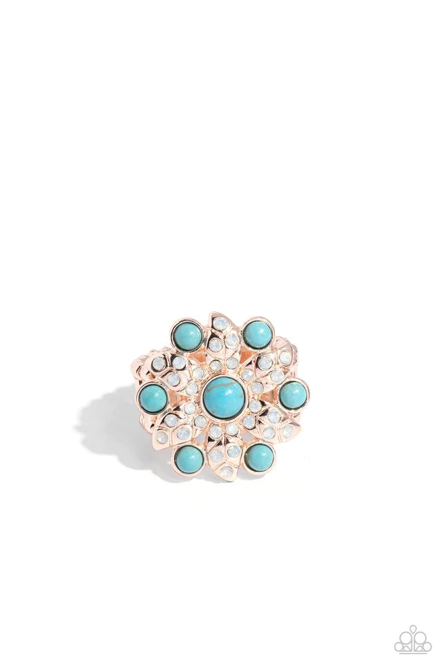Flower of Life - Rose Gold Ring-Paparazzi - The Sassy Sparkle