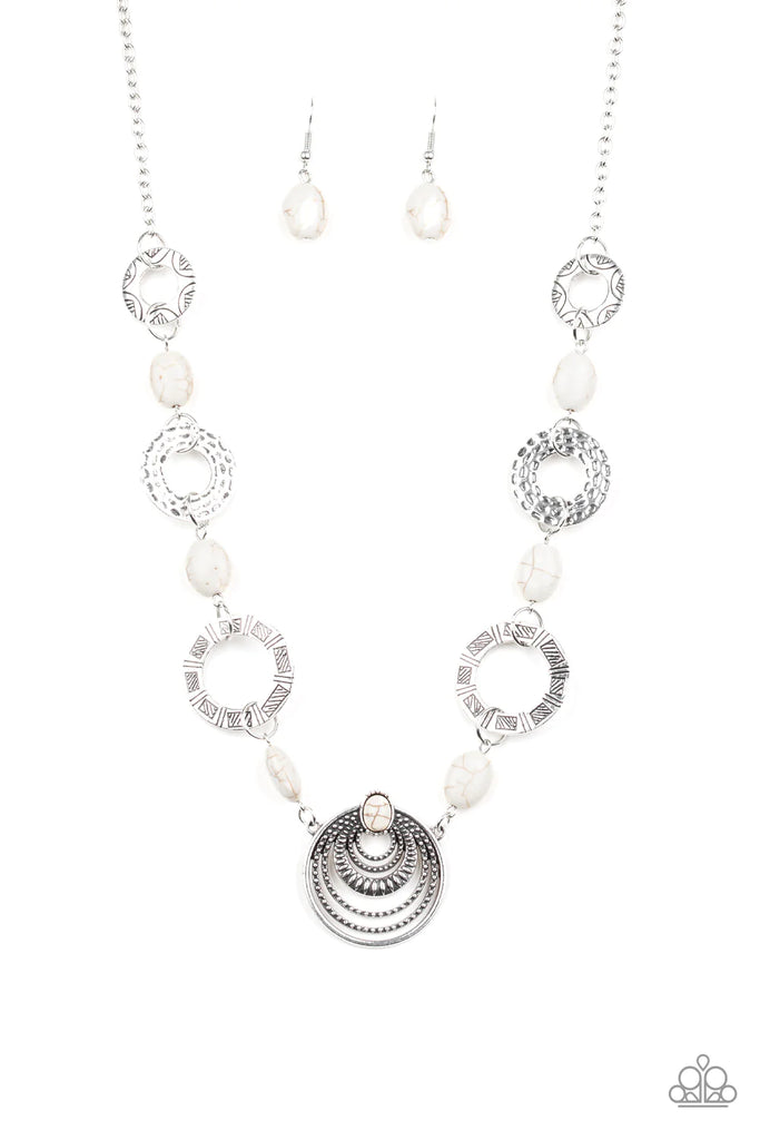Zen Trend - White Stone Necklace-Paparazzi - The Sassy Sparkle