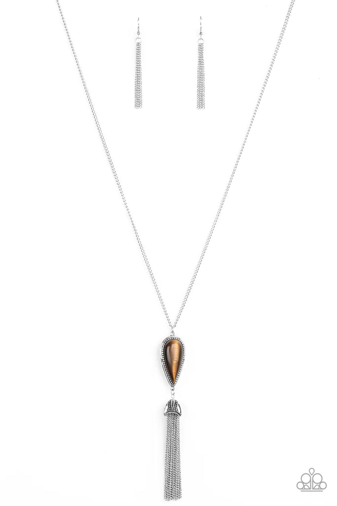 Zen Generation - Brown Stone Necklace-Paparazzi - The Sassy Sparkle