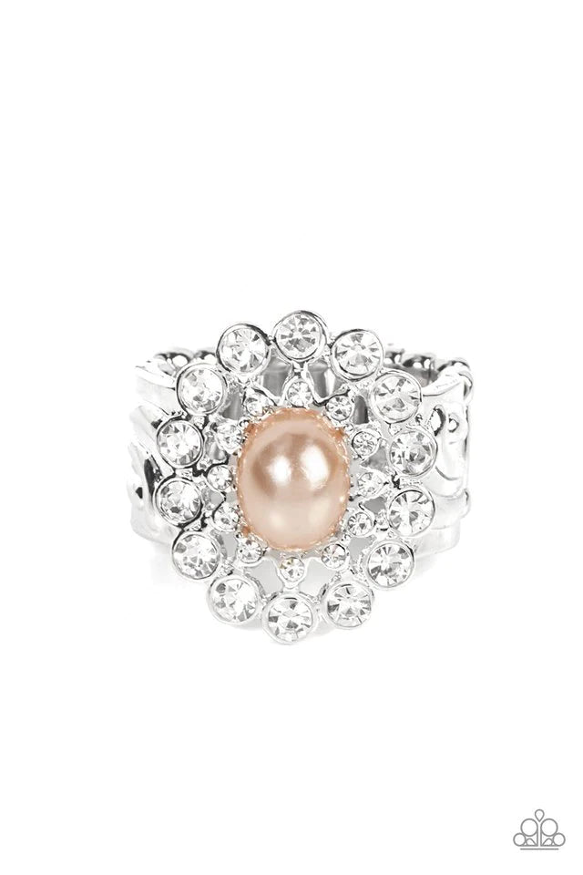 A-list Admirer - Brown Pearl Ring-Paparazzi