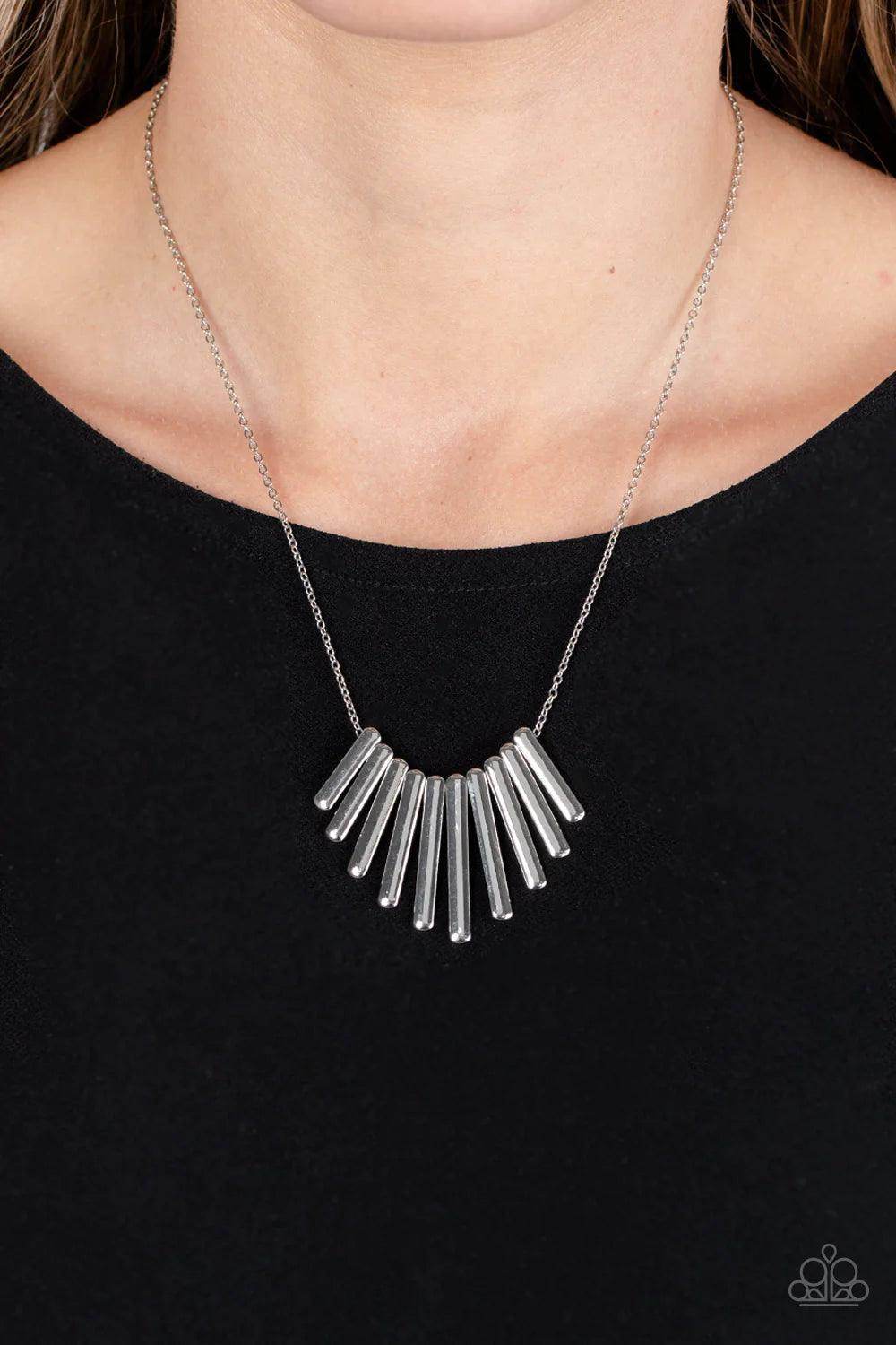 Leading MANE - Silver Necklace-Paparazzi
