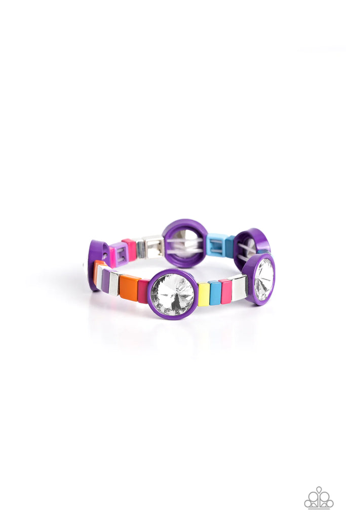 Multicolored Madness - Purple Bracelet-Paparazzi - The Sassy Sparkle
