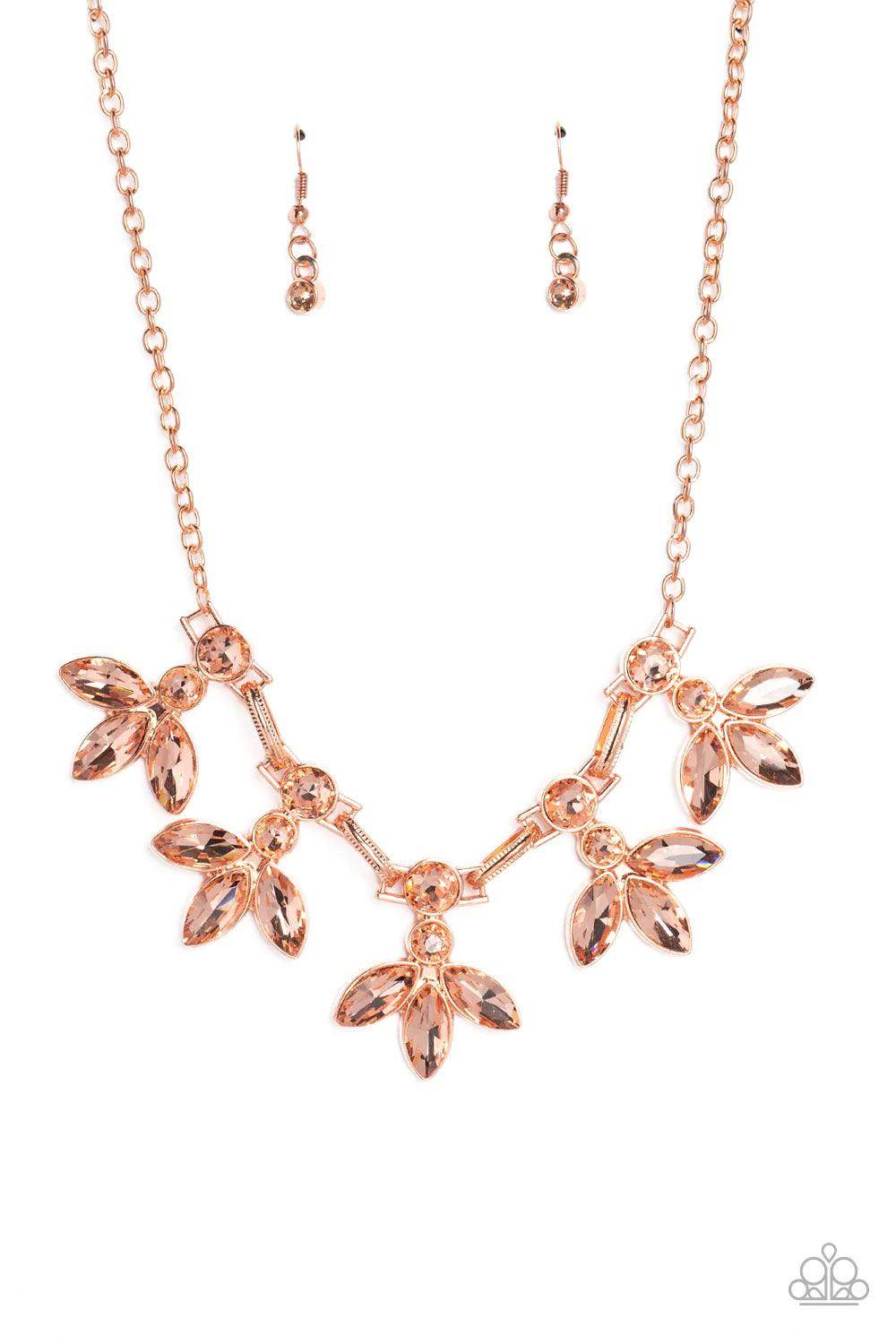 Dauntlessly Debonair - Copper Necklace-Paparazzi