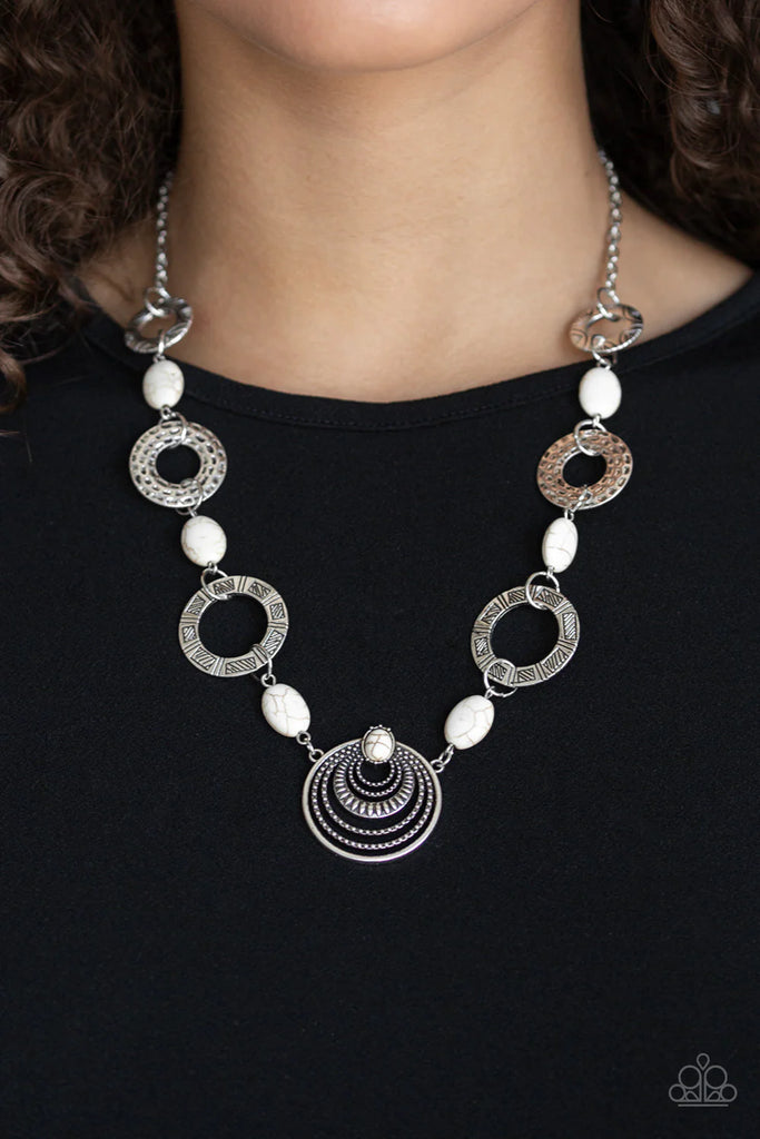 Zen Trend - White Stone Necklace-Paparazzi - The Sassy Sparkle