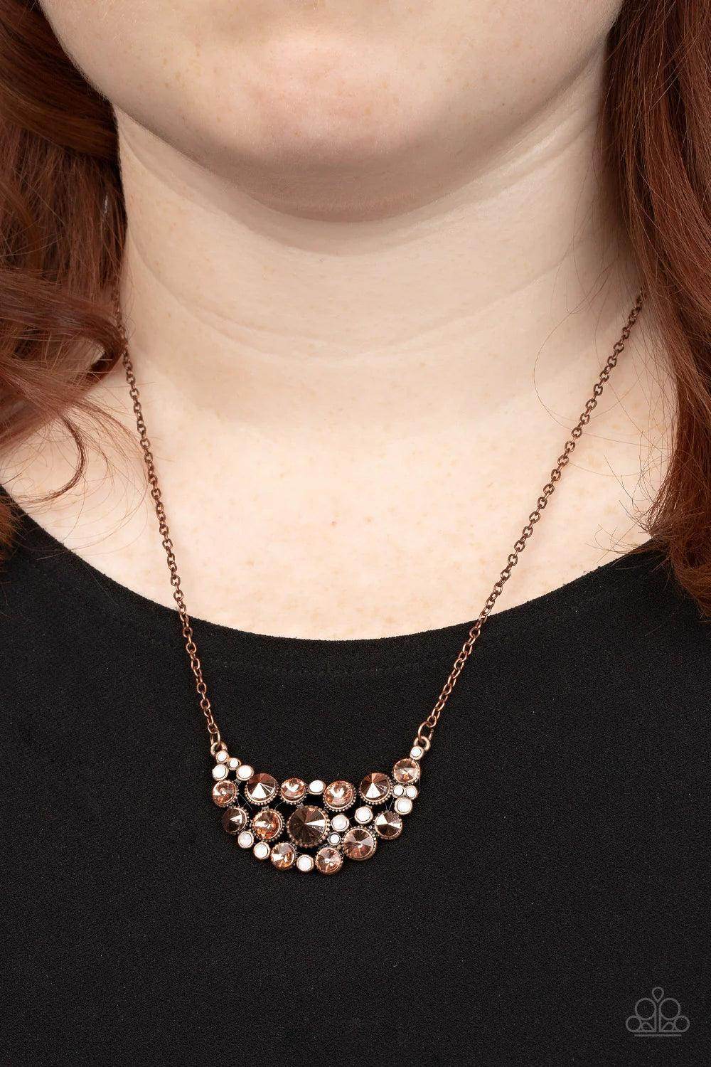 Effervescently Divine - Vintage Copper Necklace-Paparazzi