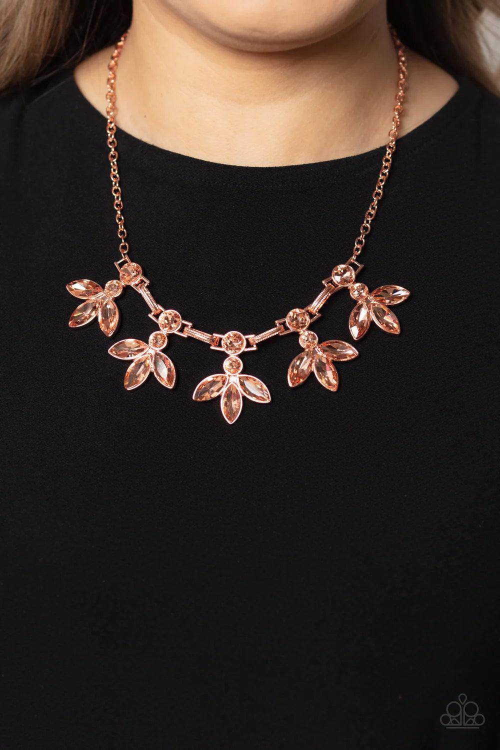 Dauntlessly Debonair - Copper Necklace-Paparazzi
