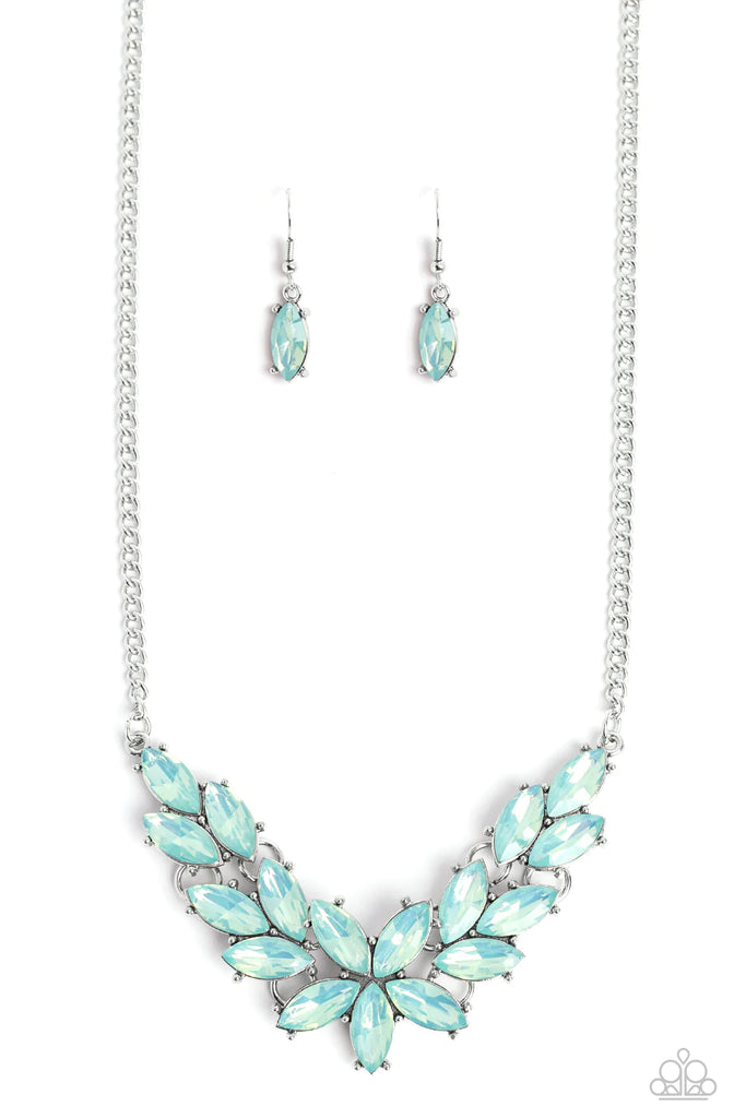 Ethereal Efflorescence - Green Necklace-Paparazzi - The Sassy Sparkle